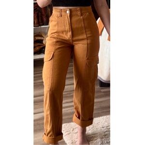 Billabong Women's Straight Leg Pants in Mustard